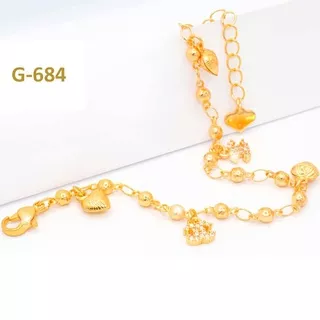 Gelang Xuping Rumbai Perhiasan Lapis Emas 24K Mewah Elegant