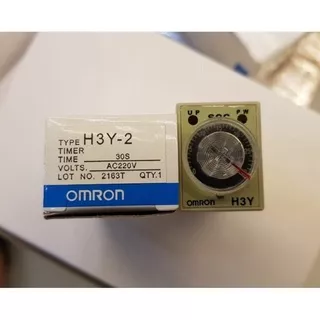 MINI Timer Omron H3Y-2 / H3Y 2 Delay Timer Relay 220V 30S / 60S Detik - 60s