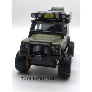 maddox - Mainan Mobil Diecast Land Rover Defender Double Cabin 1:28 (Hijau)