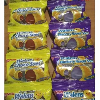 Nissin Walens Choco Soes Renceng 1 pcs SATUAN ECERAN Murah Bandung / Wallens Choco Blueberry Soes