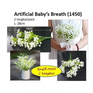 Artificial Baby’s Breath isi 2tangkai - Barang florist - artificial Flower - bunga plastik(1450)