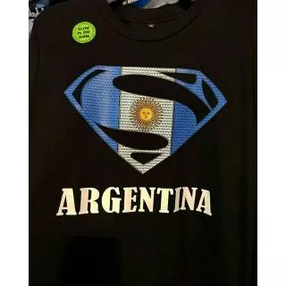 Kaos Superman Logo Argentina (Edisi World Cup / Piala Dunia 2018)