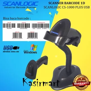 SCANNER BARCODE 1D SCANLOGIC CS-1000 PLUS USB CS 1000 CS1000 GARANSI RESMI TAHAN JATUH 4M SCAN BARCODE 1D KASIR/RUMAH SAKIT