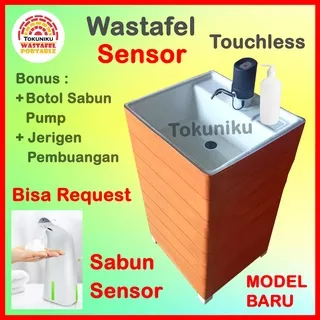 Wastafel Sensor Portable Wastafel Cuci Tangan Otomatis Tong Air Drum Touchless Tokuniku