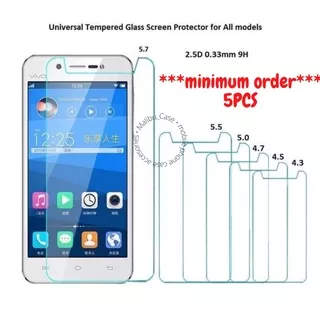 TEMPERED GLASS / ANTI GORES KACA 2.5D UNIVERSAL 5.0 / 5.2 / 5.5 / 5.0inch / 5.2inch / 5.5inch inch