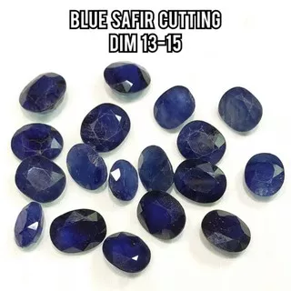 BATU PERMATA SAPPHIRE BLUE SAFIR CUTTING ASLI NATURAL