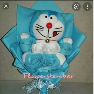 Hand Buket Bouquet Bucket Bunga Flanel Murah/buket boneka/bucket flanel/bucket wisuda/buket doraemon