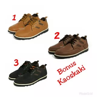 SEPATU KANTOR MURAH FREE KAOSKAKI ORIGINAL MOOFEAT LOW RING (COKLAT-HITAM-TAN)