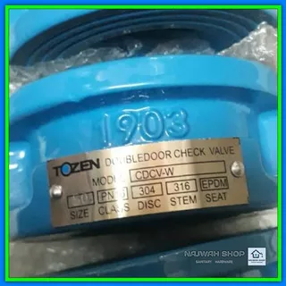 Tozen Wafer Check Valve 3 inch Cast Iron Disc SS 304 10K Murah