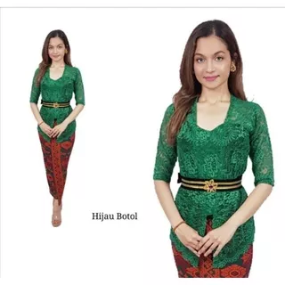 Setelan Kebaya Wanita/ Kebaya Hijau/Kebaya Jadi