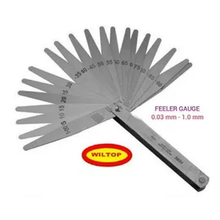 Feeler gauge WILTOP 0.03-1.0mm (26 Blades)