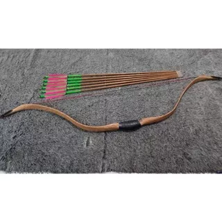 Busur panah murah berkualitas, turkish bow bending lapis motif kayu