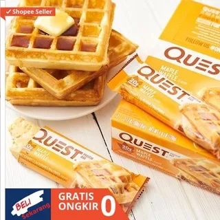 QUEST NUTRITION PROTEIN BAR - 5 RASA / FLAVOR 1Gram SUGAR - Maple Waffle Adama