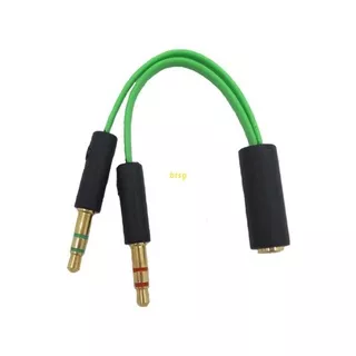 Btsg Adapter Splitter Kabel Audio Headphone / Headset / Microphone Untuk Komputer Razer