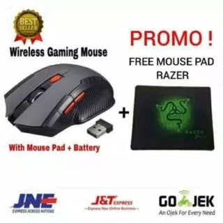 MOUSE WIRELESS GAMING / MOUSE GAMING / FREE MOUSE PAD RAZER