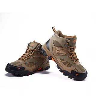 Sepatu Gunung Snta 481 Beige Brown Boots Adventure Hiking/Trekking/Camping/Unisex