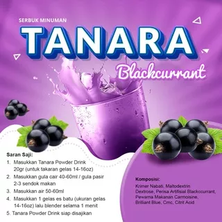 Blackcurrant Powder 1kg - Bubuk Minuman Minuman Bubble Drink dan Thai Tea 1 Kg - Bandar Powder