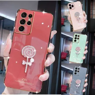 Case Redmi Note 10 10s 9s 9 8 7 Pro 10 9c 9a 9 8a Pro 8 Red plating crystal Lollipop soft phone case
