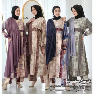 Faranisa Oneset Original by Vente Daily Set Busui Friendly Setcel Wanita Hijab Jumbo LD114cm