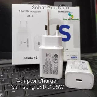 Adaptor Samsung/kepala charger Samsung Usb C 25W Fast Charge A51 A70 A71 A80 Note 10 (ADAPTOR 25w)