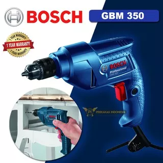 Mesin Bor Tangan Listrik BOSCH GBM 350 10mm Bor Besi Kayu Metal GBM350 10 mm Electric Drill Bor Oben