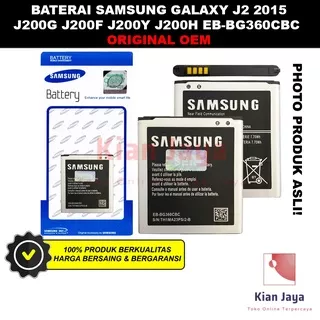 Baterai Samsung J200G J200 J2 2015 Original OEM Batrai Batre Battery Hp Galaxy Core Prime EB-BG360CBE Ori