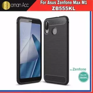 SoftCase Asus Zenfone Max M1 (ZB555KL) Carbon Fiber Softcase Premium Casing Anti Crack Shock Cover Bisa COD DI ROMAN ACC