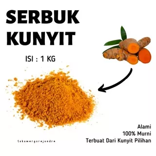 PROMO Kunyit Bubuk 1kg Serbuk Powder Curcuma Murni Murah