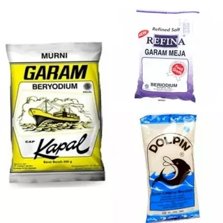 Garam Cap Kapal/Garam Reffina/Garam Dolphin 500g