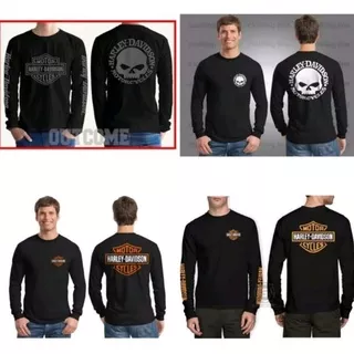 KAOS BAJU LENGAN PANJANG LONGSLEEVE HARLEY DAVIDSON COMBED 30S KAOS DISTRO murah grosir