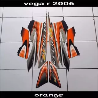 Striping sticker lis body yamaha vega r new thn 2006 2007 silver hitam orange