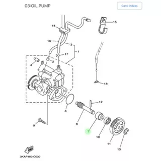 BOS POMPA OLI RX KING NEW ASLI YAMAHA