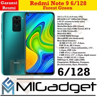 Redmi Note 9 6/128 Garansi Resmi