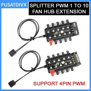 SPLITTER PWM FAN HUB 4PIN 1 TO 10 KIPAS CASING PC CPU ADAPTER