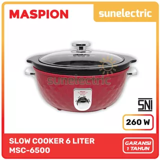 Maspion MSP MSC-6500 Slow Cooker / Pemasak Lambat Kapasitas 6 Liter Bahan Keramik MSC 6500 / MSC6500