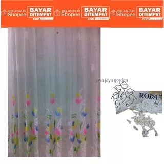 GORDEN/TIRAI GORDEN TIRAI JENDELA TIRAI PINTU GORDEN VITRASE POLOS VITRASE MOTIF GORDEN VITRASE WARNA   LEBAR 1 METER TINGGI 190 CM DAN LEBAR 2 METER TINGGI 190 CM