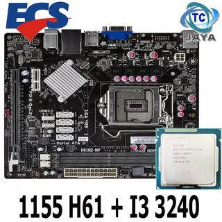MOTHERBOARD LGA 1155 H61 ECS Plus Processor Core i3 3240