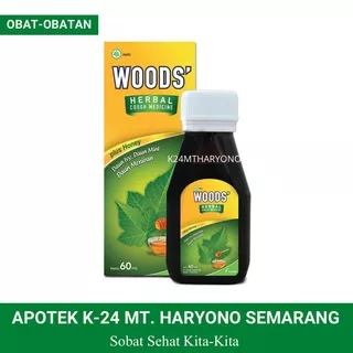 Woods Herbal Plus Honey Lemon Sirup 60 mL / Sirup Obat Batuk Berdahak Herbal