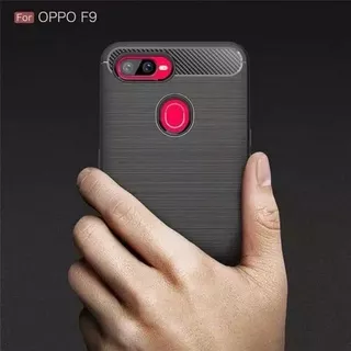 CASE OPPO F9 SOFTCASE SLIM FIT CARBON SOFTCASE