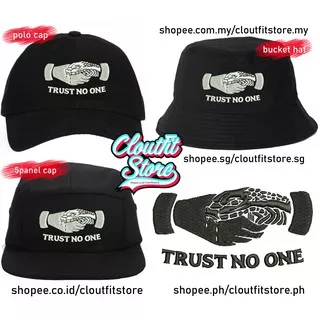 Topi Trust No One Snake Ular Cobra Tangan Shake Hand Salam Bordir Polo Baseball Cap