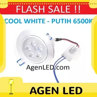 [BEST QUALITY] Lampu Downlight LED Spot sorot 5W PUTIH 5 w watt mata 5watt COOL WHITE