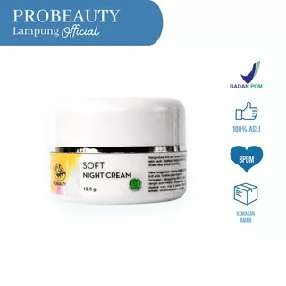 Probeauty Soft Night Cream  12.5 g / Krim malam dengan AHA & Complex Whitening