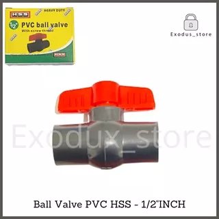Stop kran drat 1/2 inch | 3/4 inch HSS / ball valve PVC plastik / stop keran air