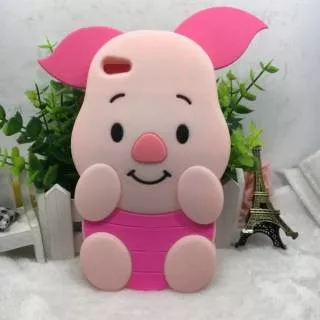Case Oppo F1s 3D Pink Pig Kartun Piglet Silicone Cute Cartoon Lucu Softcase Casing Baby
