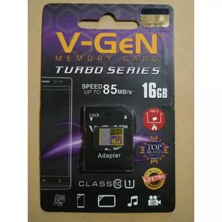 Micro SD V-Gen 16GB Class 10 Turbo Original Memory Card VGen 16 GB