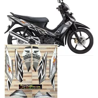 striping original Honda Supra x 125 R cw violet abu abu hitam tahun 2011