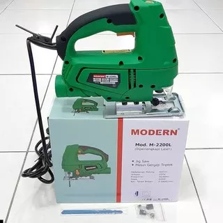 Mesin Jigsaw Laser / Gergaji Elektrik Modern M-2200l With Laser Liner