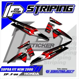 Striping SUPRA FIT NEW 2006 SUPRA FIT NEW / FIT X / FIT S  - Sticker Striping Variasi List HONDA SUPRA FIT NEW 2006 IP.F-08 Design IP Striping