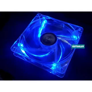 Fan Zalman 12cm Transparan LED Blue 120mm Kipas Casing Case Komputer CPU PC