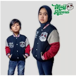 Original Muff Apparel jaket Base Ball jaket Varsity ready couple varsity anak 1-12tahun dan mom`s Size oversize M dan XL jaket dewasa jaket varsity dewe jaket dewasa